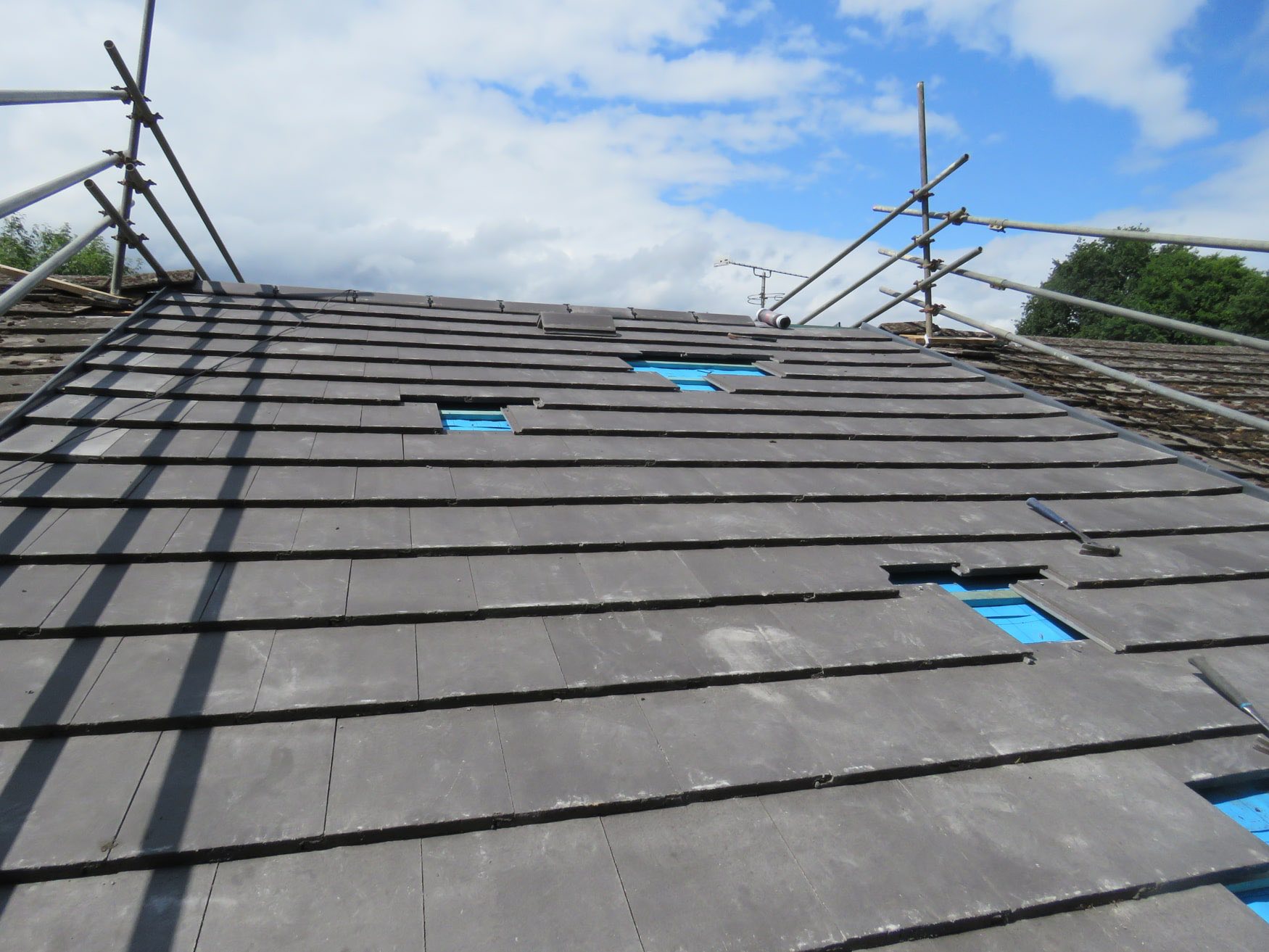 Natural slate roof repair in Kingsbridge